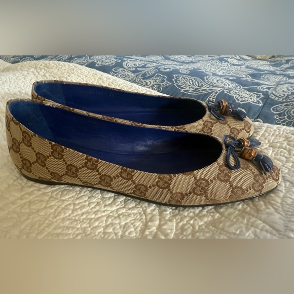 GUCCI MARMONT CLOTH BALLET FLATS - Picture 4 of 6